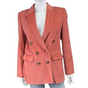 J. Crew Coral NALYA Corduroy Blazer Size 6 O0702